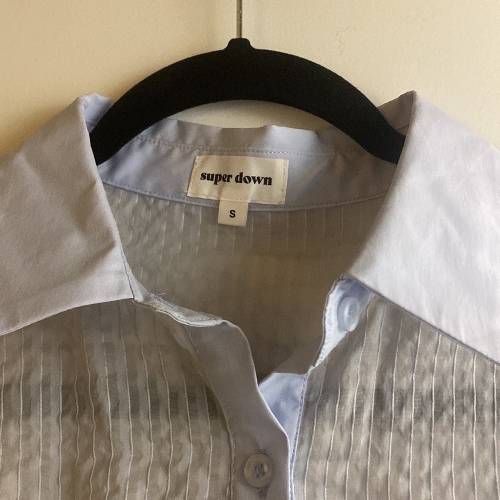 Superdown Sheer Button Down - image 2